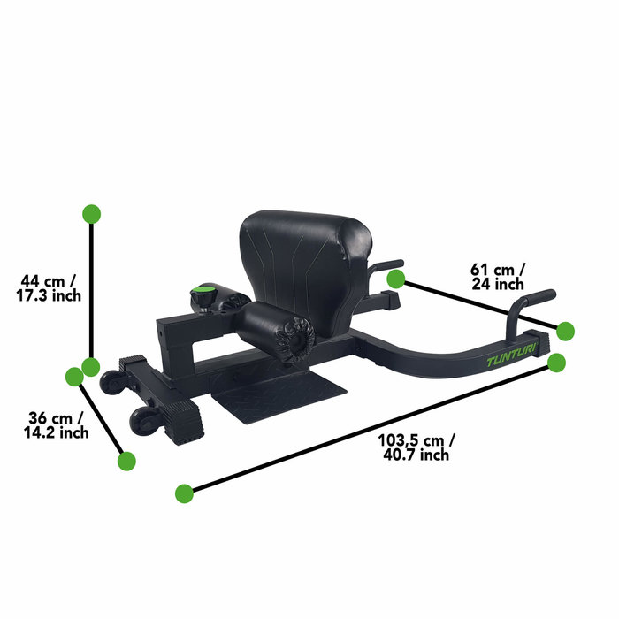 Tunturi WT20 Sissy Squat - Appareil D'entraînement Cuisses, Fessiers, Abdominaux