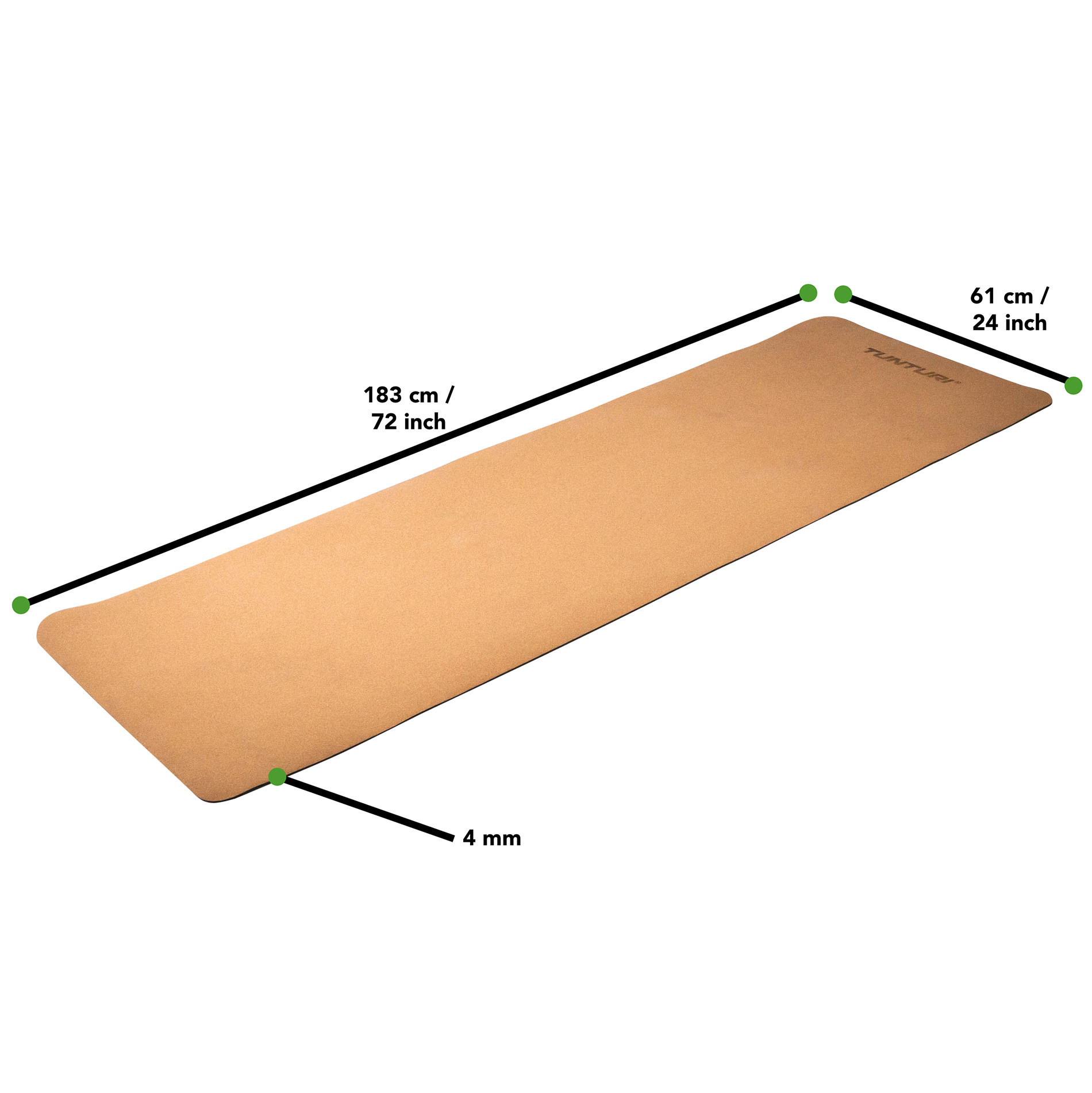 Yoga mat kurk TPE, foto 3 van 6