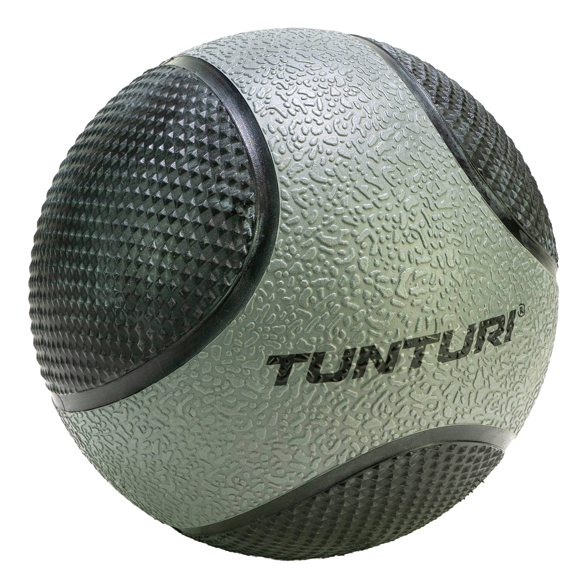klok Grit Kiezelsteen Medicine Ball - Medicijnbal - Rubber - 5kg - Grijs/Zwart - Tunturi Fitness