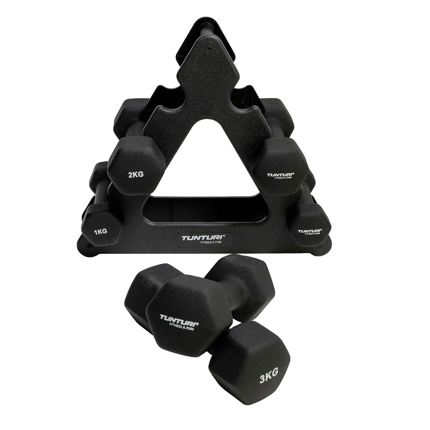Dumbbellset - Met dumbbell opbergrek (3 sets - 1 t/m 3 kg), foto 4 van 6