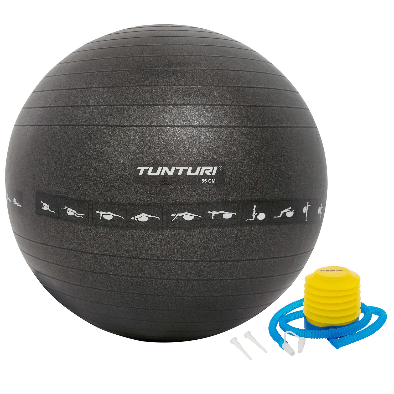 Gymball - Swiss Ball - Fitness Ball - Anti Burst - Black - Tunturi New  Fitness B.V.