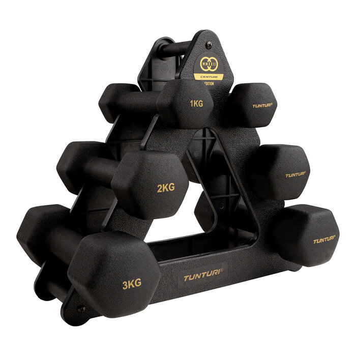 Centuri Neopreen Dumbellset 3Prs+Stand