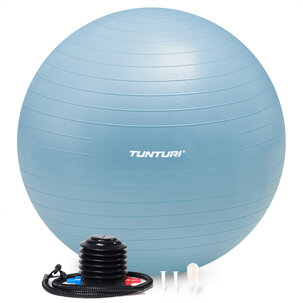 Fitnessball - Anti-Burst - Inklusive Pumpe - Hell Blau