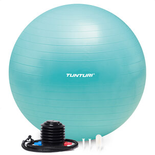 Fitnessbal - Anti burst - Inclusief pomp - Turquoise