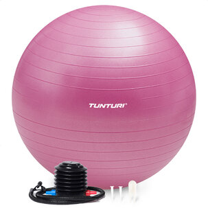 Fitnessbal - Anti burst - Inclusief pomp - Paars