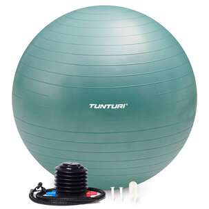 Fitnessbal - Anti burst - Inclusief pomp - Petrol