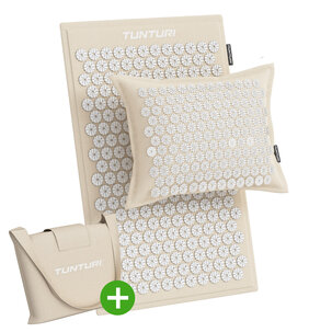 Pro Acupressuur Mat en Kussen, Beige