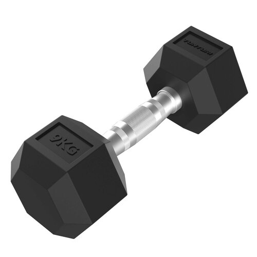 Platinum Hex Rubber Dumbbell