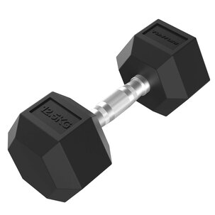 Platinum Hex Rubber Dumbbell, 12,5 kg