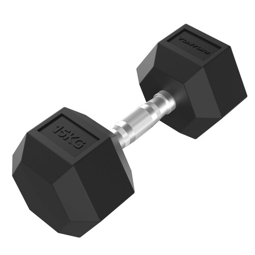 Platinum Hex Rubber Dumbbell