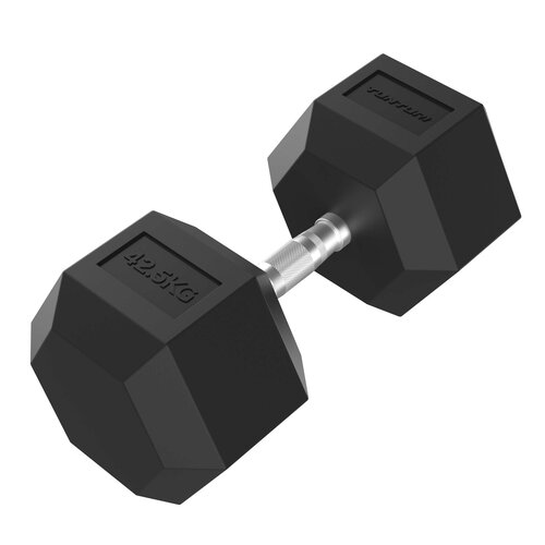 Platinum Hex Rubber Dumbbell