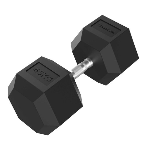 Platinum Hex Rubber Dumbbell