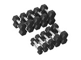 Platinum Hex Rubber Dumbbell Set