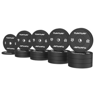 Platinum Bumper Plates Zwart, 290 kg, set