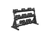 Platinum Hex Rubber Dumbbell, 2.5 - 20 kg set + Dumbbell Rack
