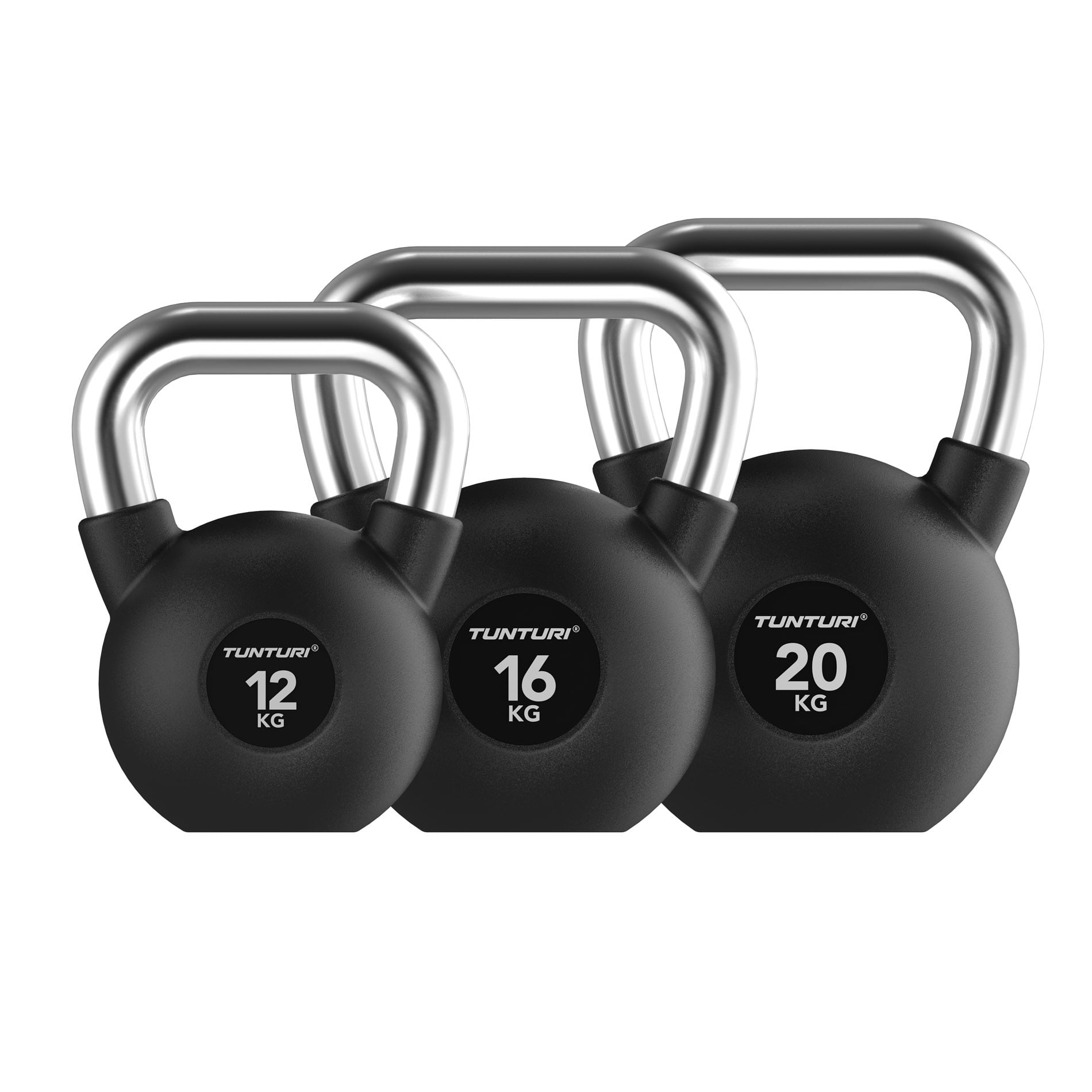 Platinum Rubber Kettlebell Set 12 – 20 kg