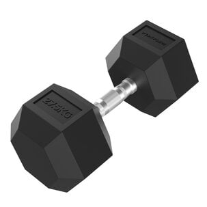 Platinum Hex Rubber Dumbbell, 27.5 kg