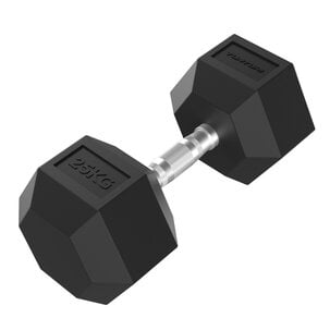 Platinum Hex Rubber Dumbbell, 25 kg