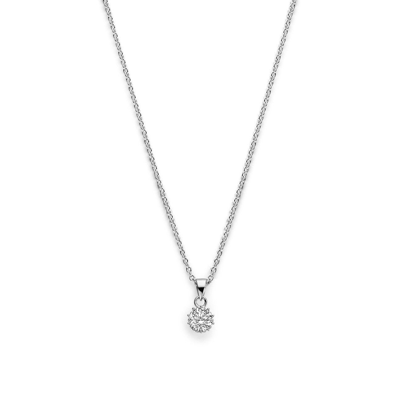 Cento Luci Rosia 925 sterling silver necklace with zirconia stone