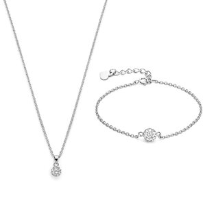 Parte di Me Sorprendimi 925 sterling silver necklace and bracelet gift set