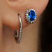 Parte di Me Mia Colore Azure 925 sterling zilveren oorknoppen met blauwe zirkonia steen