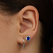 Parte di Me Mia Colore Azure clous d'oreilles en argent sterling 925 avec pierre de zircone bleue