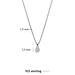 Parte di Me Cento Luci Rosia 925 sterling zilveren ketting met zirkonia steen