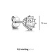 Parte di Me Cento Luci Rosia 925 sterling silver ear studs with zirconia stone