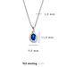 Parte di Me Mia Colore Azure 925 sterling silver halsband med blå zirkonia sten