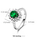 Parte di Me Mia Colore Verdi 925 sterling silver ring with green zirconia stone