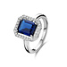 Parte di Me Mia Colore Azure anello in argento sterling 925 con pietra zircone blu