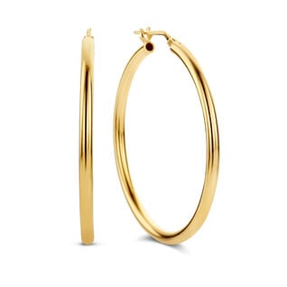 Parte di Me Bibbiena Poppi Casentino 925 sterling silver gold plated hoop earrings