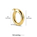 Parte di Me Bibbiena Poppi Casentino 925 sterling silver gold plated hoop earrings with 14 karat gold plating