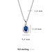 Parte di Me Sorprendimi 925 sterling silver necklace and ear studs gift set with blue zirconia stone