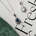 Parte di Me Mia Colore Azure 925 sterling sølv halskæde med blå zirconia sten