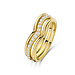 Parte di Me Santa Maria della Base 925 sterling silver gold plated rings with zirconia stones