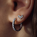 Parte di Me Santa Maria della Base 925 sterling silver hoop earrings with zirconia stones