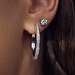 Parte di Me Santa Maria della Base 925 sterling silver hoop earrings with zirconia stones