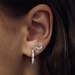 Parte di Me Santa Maria della Base clous d'oreilles en argent sterling 925 avec pierres de zircone