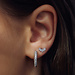 Parte di Me Santa Maria della Base clous d'oreilles en argent sterling 925 avec pierres de zircone