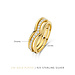 Parte di Me Santa Maria della Base 925 sterling zilveren gold plated ringen met zirkonia steentjes