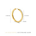 Parte di Me Santa Maria della Base 925 sterling silver gold plated hoop earrings with 14 karat gold plating