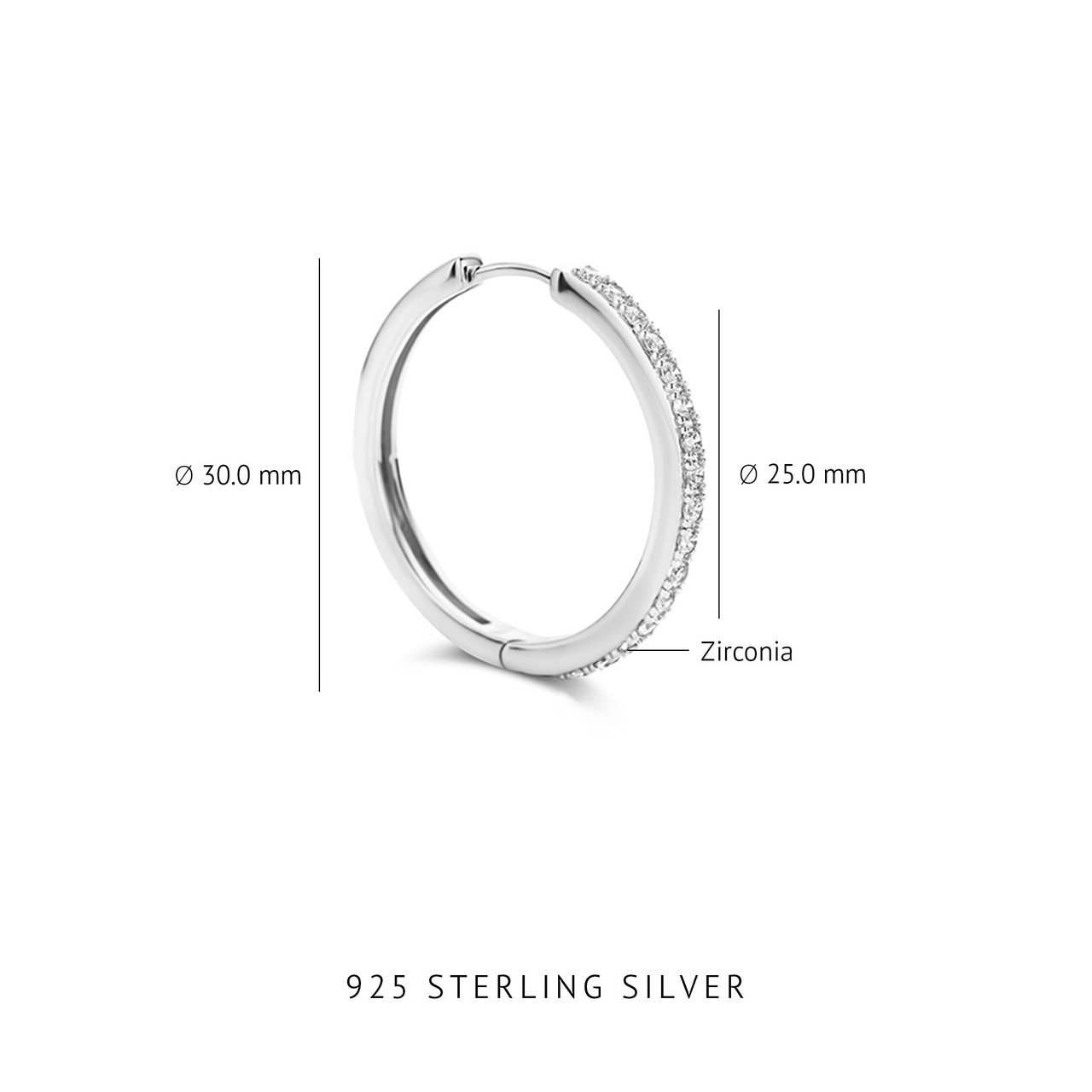 Di Sterling Silber Parte 925 Creolen PDM36075 Me -