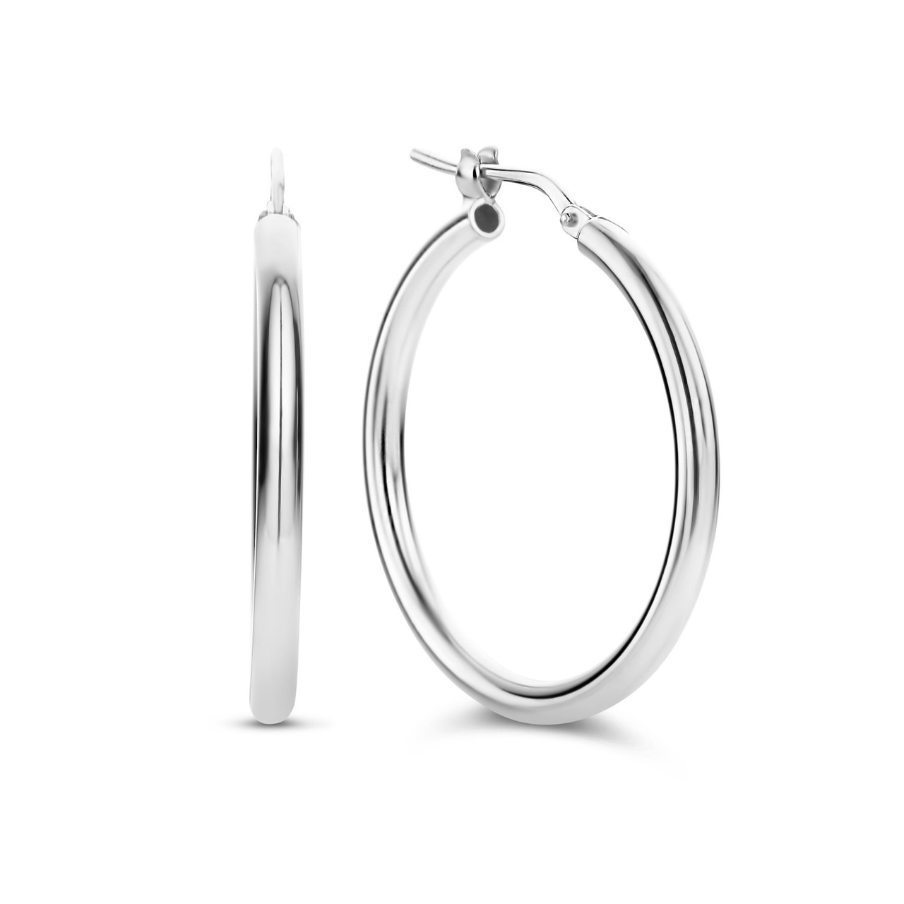 Recycled Metal Thick Hoop Earring Set