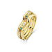 Parte di Me Santa Maria del Fiore 925 sterling silver gold plated rings with coloured zirconia stones
