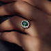 Parte di Me Mia Colore Verdi 925 Sterling Silber Ring mit grünem Zirkonia Stein