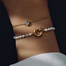 Parte di Me Brioso Cortona Bella bracciale di perle in argento sterling 925 placcato oro con placcatura in oro 14 carati