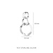 Parte di Me Bibbiena Poppi Madonna boucles d'oreilles pendantes en argent sterling 925