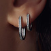 Parte di Me Ponte Vecchio Elina 925 sterling silver hoop earrings with zirconia stones