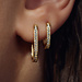 Parte di Me Ponte Vecchio Elina 925 sterling silver gold plated hoop earrings with zirconia stones